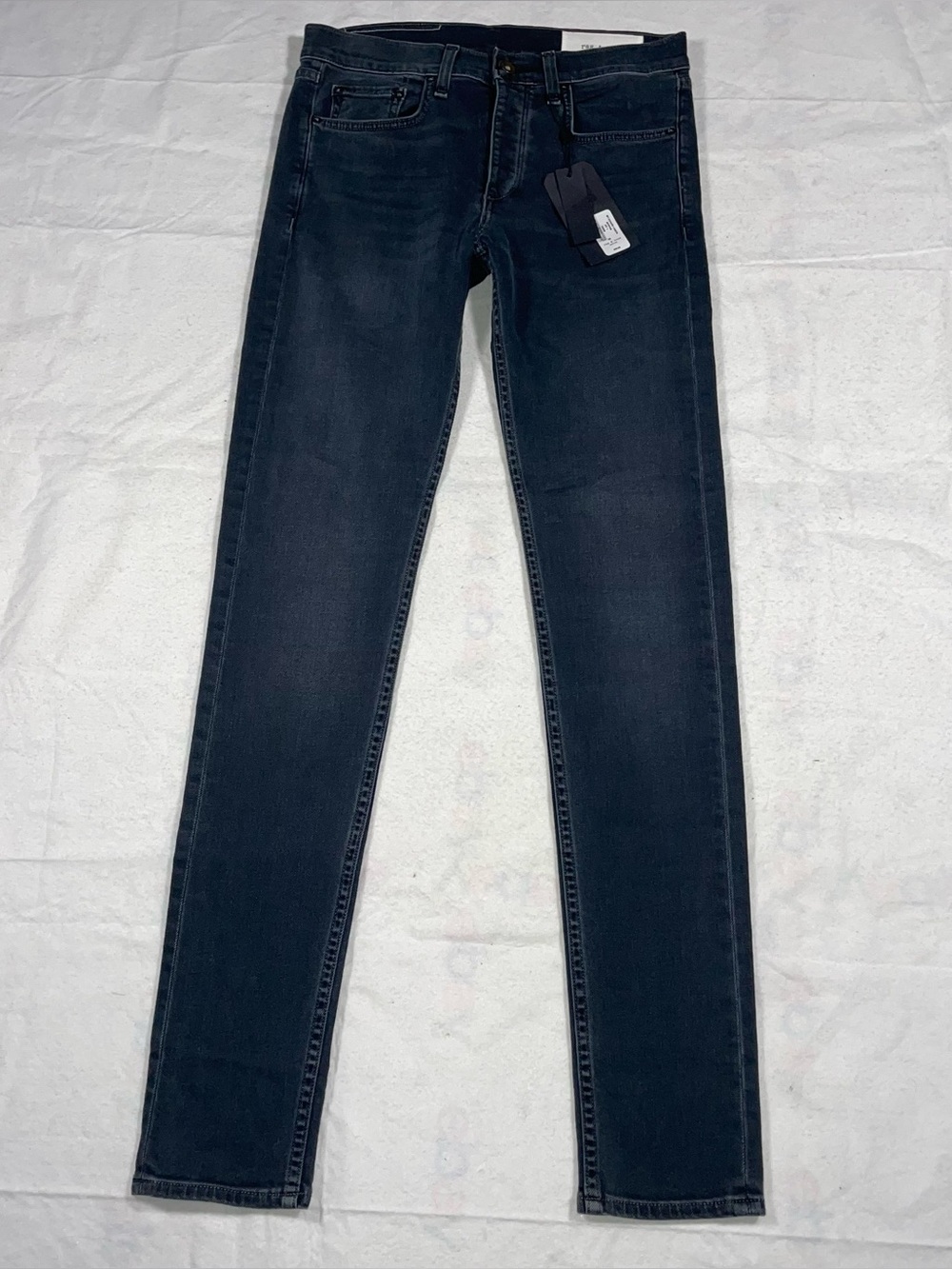 Rag And Bone 30 Fit 1 Extra Slim Deep Blue Minna Jeans NWT Classic Cotton